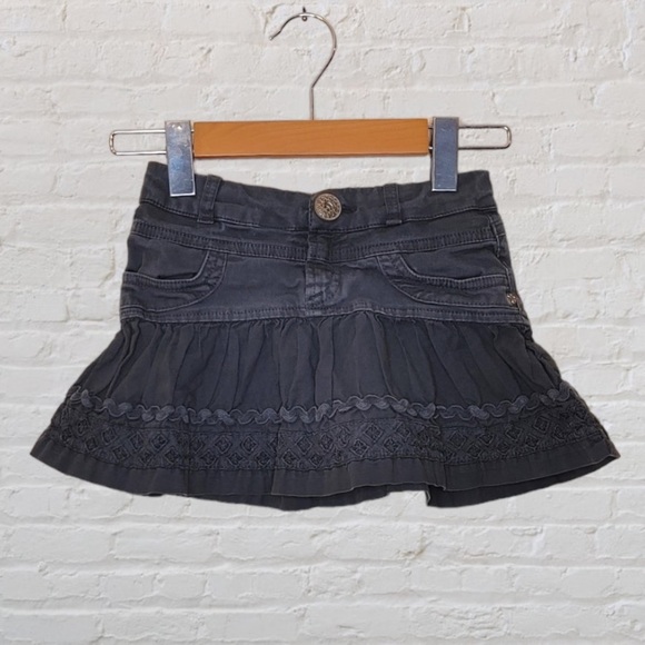 Zara Other - Zara Drop Waist Macrame Denim Skirt